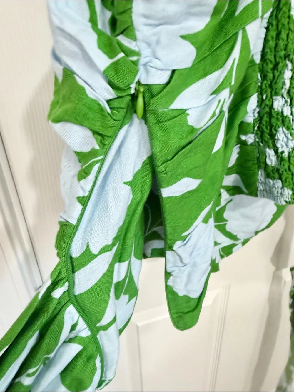 NEW Kate Spade x Target Linen Ruched Bow Cami Top Green Floral Plus Size 2X